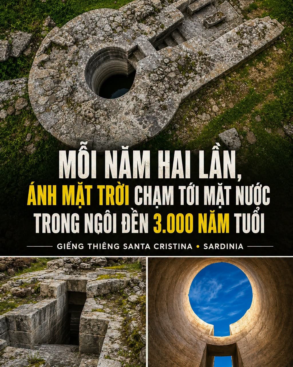 Giếng thiêng Santa Cristina – Bí ẩn 3.000 năm ở Sardinia
